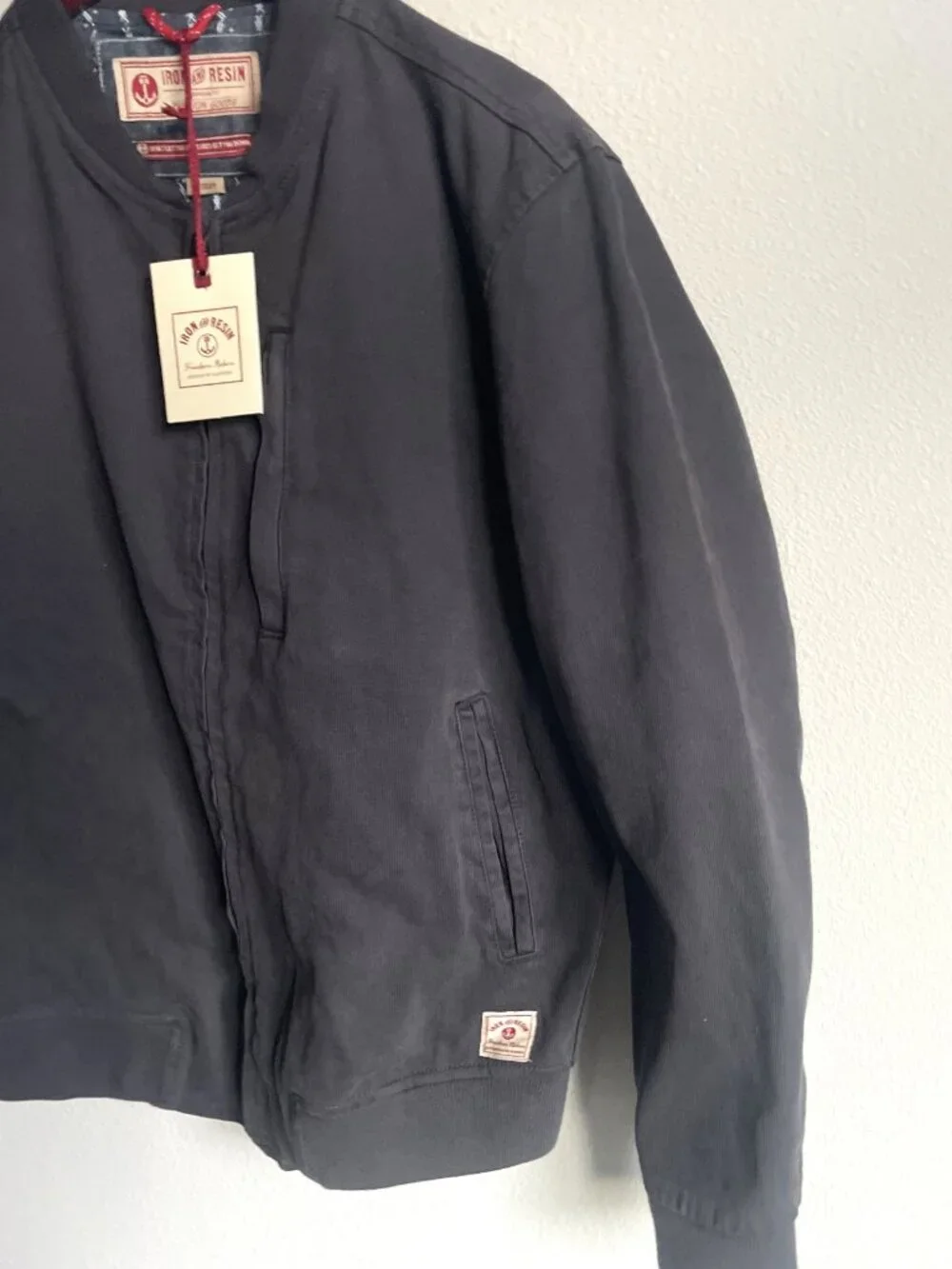 Iron & Resin Men's Line Up Jacket Size M Bedford cord bomber jacket NWT